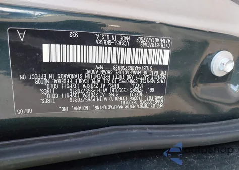 2006 Toyota Sequoia Sr5 V8 from USA, damaged, VIN 5TDBT44A86S258928